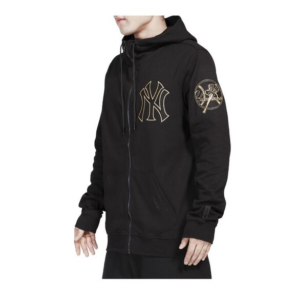 Pro Standard MLB New York Yankees Men's Black Black & Gold DK FZ Hoodie